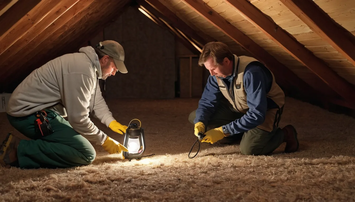 A local provider inspecting an attic for signs of rodents or wildlife in a Kent home